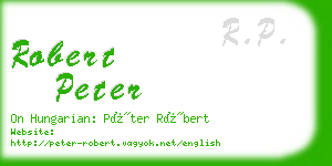 robert peter business card